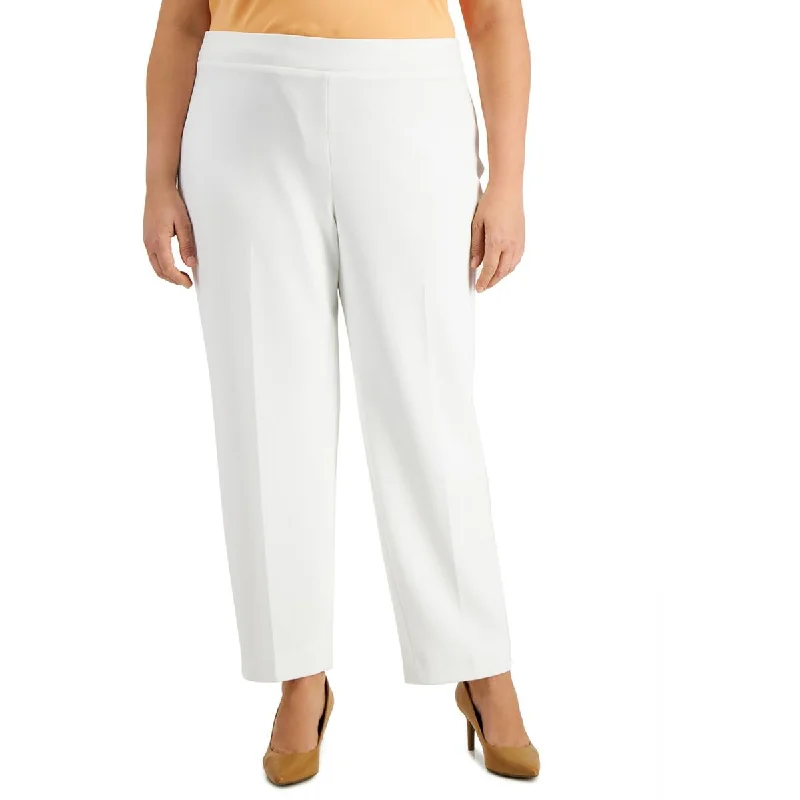 Cozy Footwear Kasper Womens Plus Mid Rise Pull On Straight Leg Pants