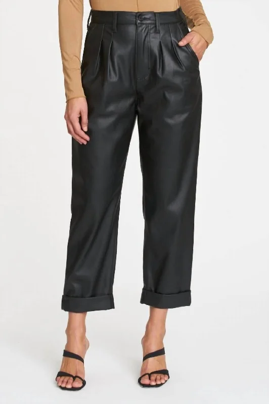 Fresh And Simple Kellin Pleated Trouser In Slate Back