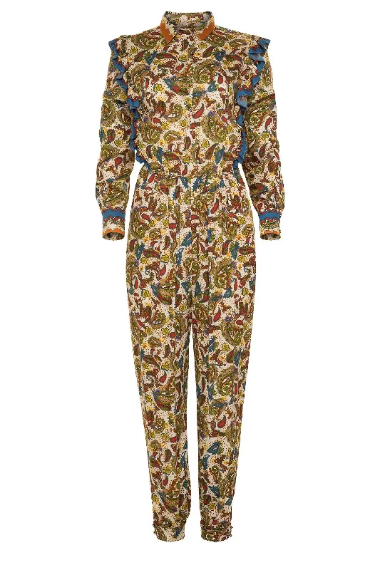 Celebrity Must-have Lais Jumpsuit In Paisley Cream