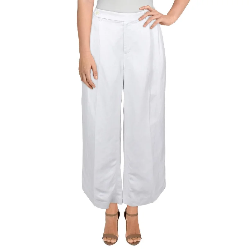 High Street Style Lauren Ralph Lauren Womens Kinsey Linen Blend Solid Dress Pants