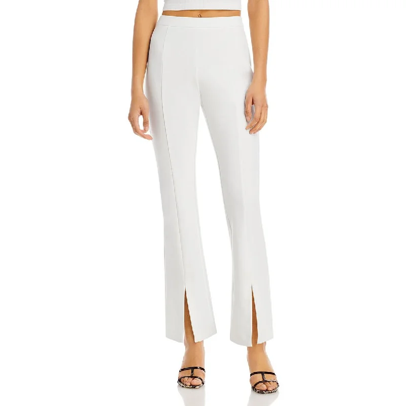 New Season Series Lucy Paris Womens Kari Stretch Split Hem High-Waist Pants