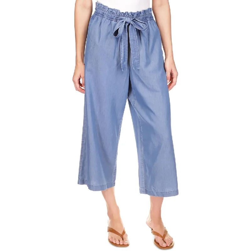 Relaxed Fashion MICHAEL Michael Kors Womens Crop Tencel Wide Leg Pants