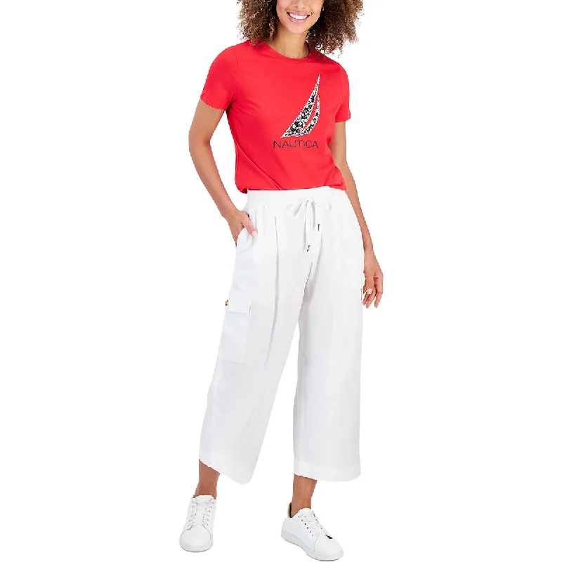 Fresh And Simple Nautica Womens High Rise Drawstring Cargo Pants
