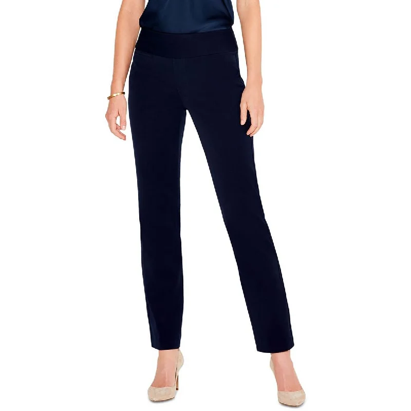 Nic + Zoe Womens Work It Knit Stretch Straight Leg Pants