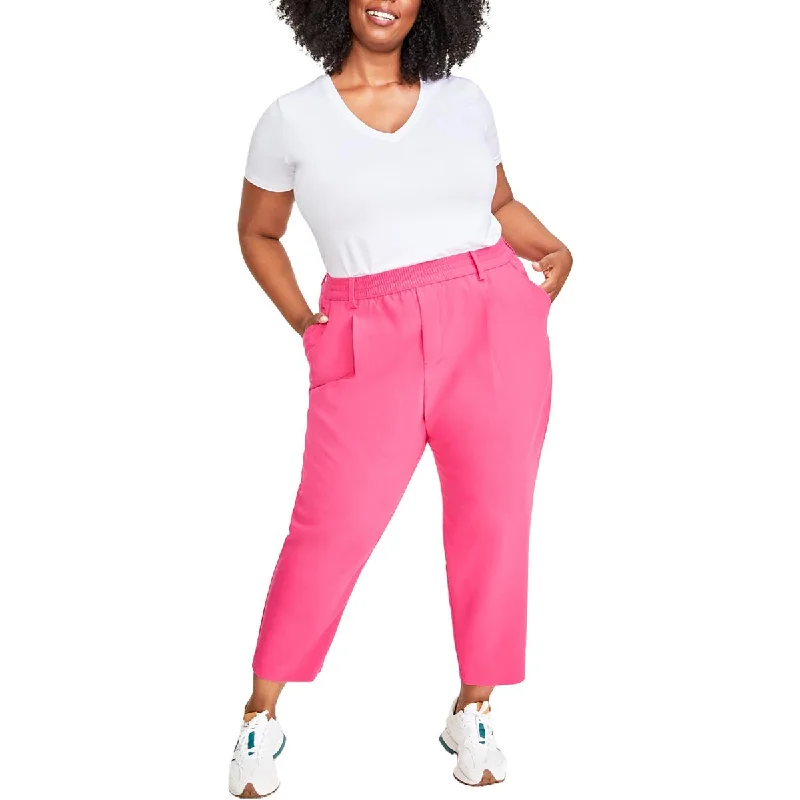 High Street Fashion On 34th Womens Plus High Rise Work Wear Straight Leg Pants