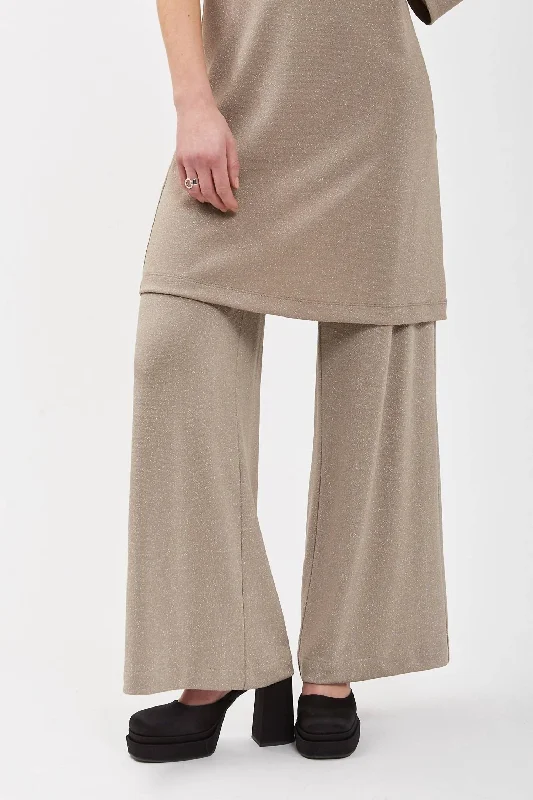 Weekend Wear Palazzo Pants In Champagne