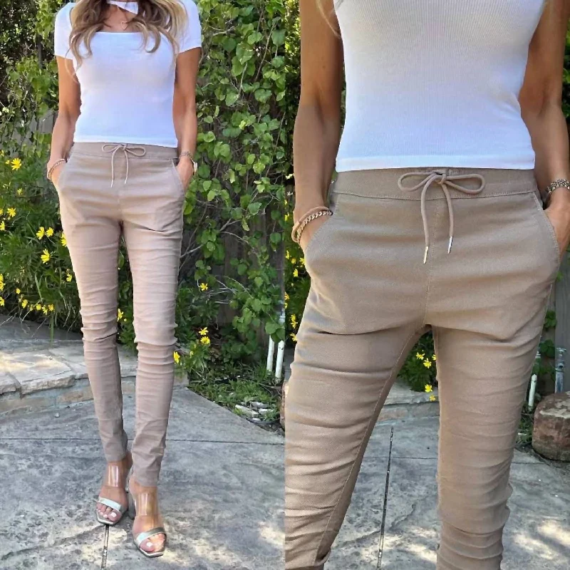 Sports Trend Shely Jogger In Bronze Herringbone