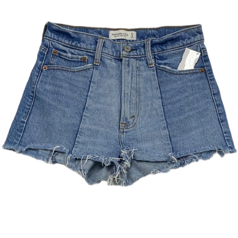 Warm Comfort Shorts By Abercrombie And Fitch In Blue Denim, Size: 4