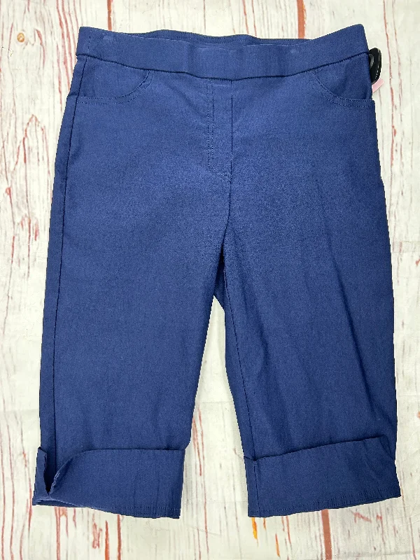 Effortless Dressing Shorts By Alfred Dunner In Navy, Size: 6petite