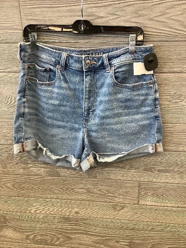 Feminine Charm Shorts By American Eagle In Blue Denim, Size: 12