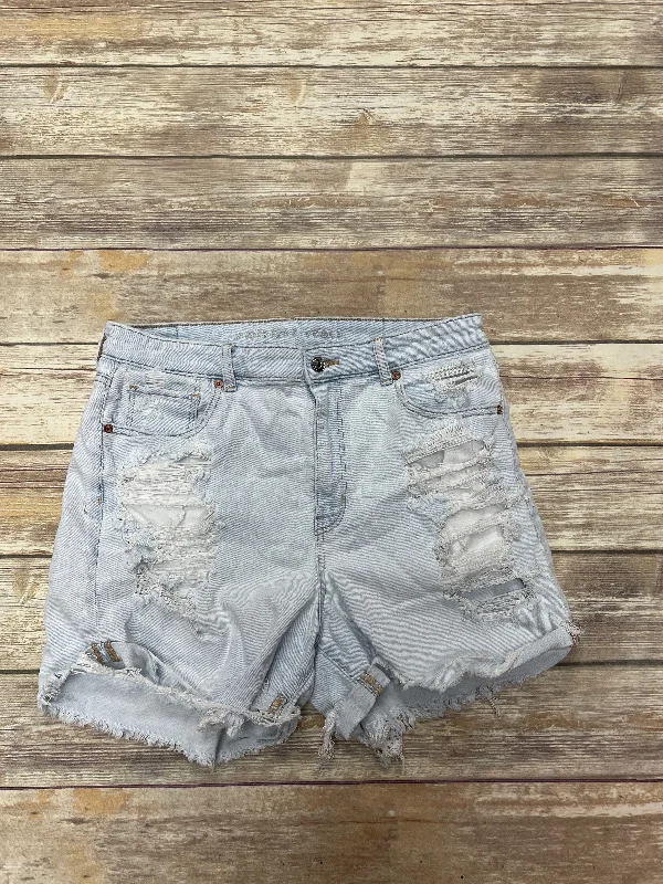 Casual Chic Wear Shorts By American Eagle In Blue Denim, Size: 14