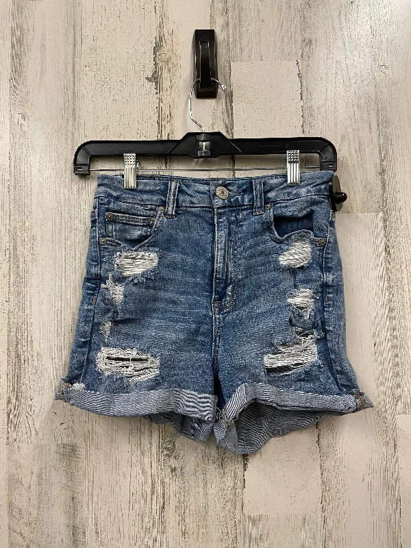 Classic Series Shorts By American Eagle In Blue Denim, Size: 4