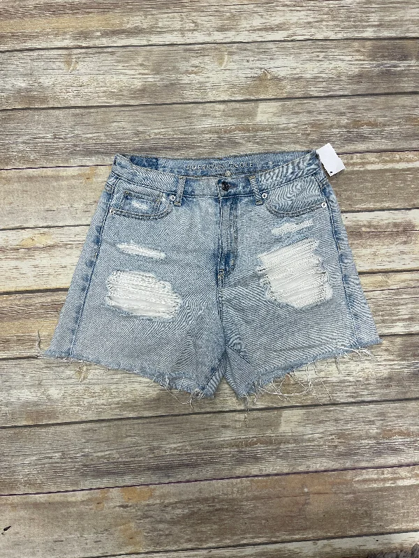 Relaxed Jackets Shorts By American Eagle In Blue Denim, Size: 4