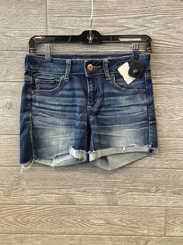 Celebrity Must-have Shorts By American Eagle In Blue Denim, Size: 4