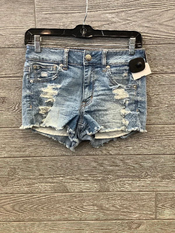 Comfortable And Cold-proof Shorts By American Eagle In Blue Denim, Size: 4