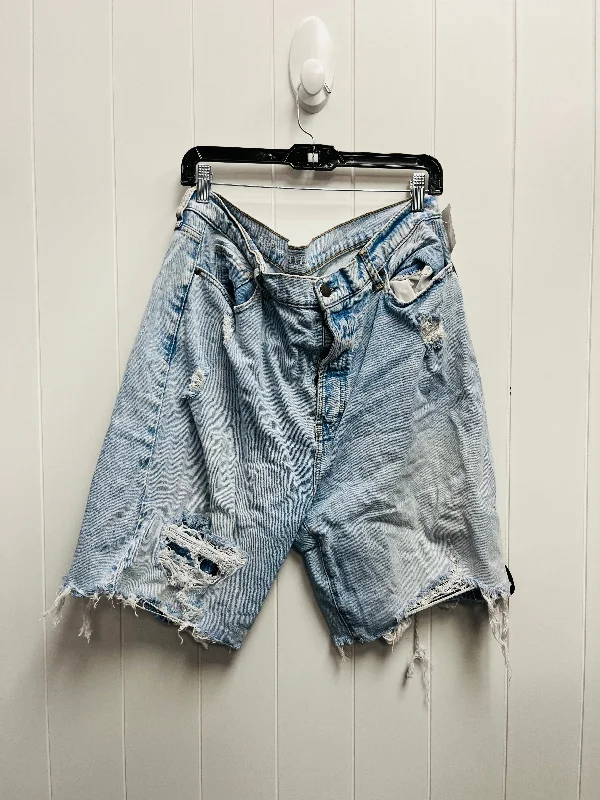 Celebrity Picks Shorts By Ana In Blue Denim, Size: 16