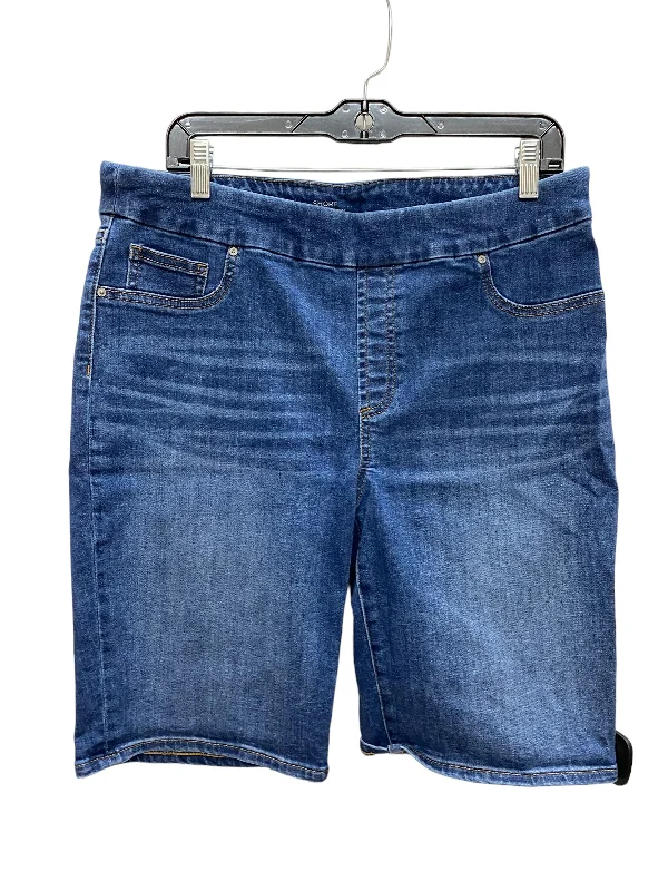 Nightclub Style Shorts By Chicos In Blue Denim, Size: 2.5