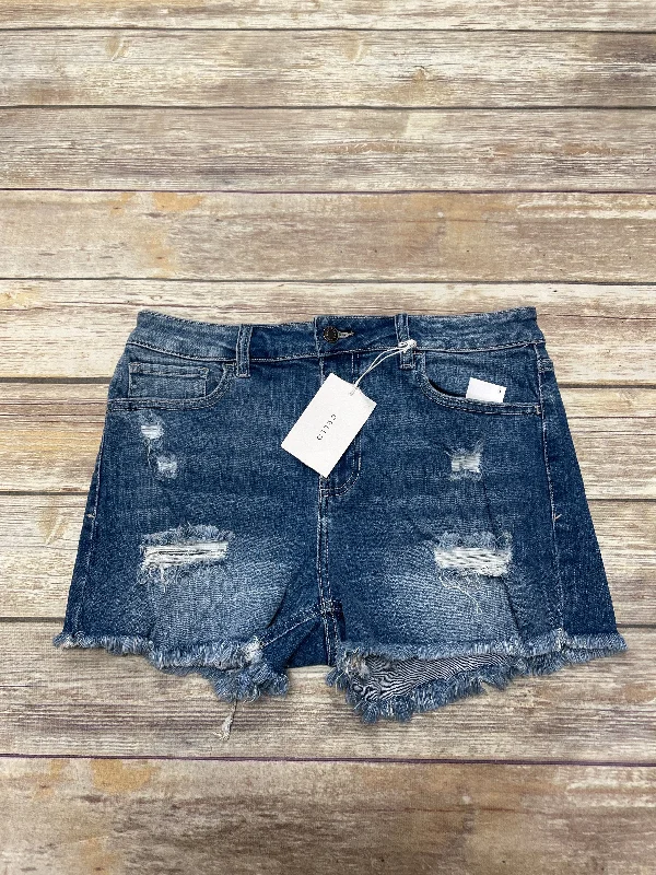 Beautiful Romance Shorts By Cme In Blue Denim, Size: Xl