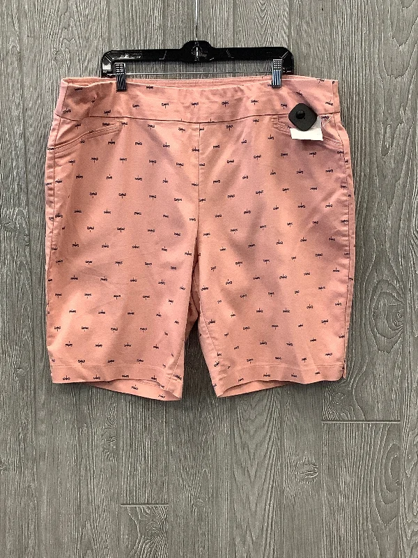 Elegant Fit Shorts By Croft And Barrow In Pink, Size: 20