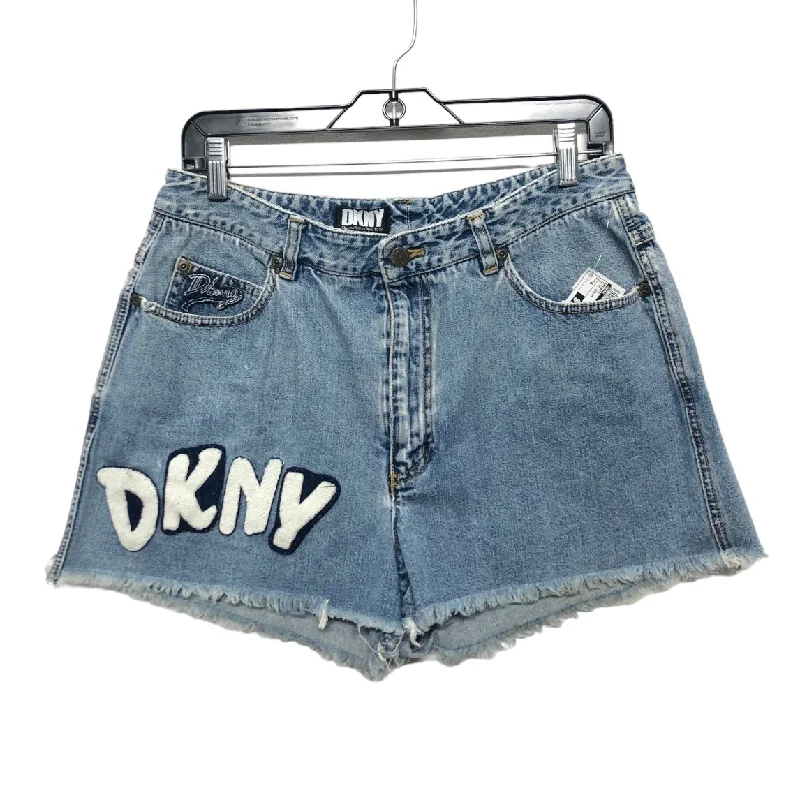 Noble And Elegant Shorts By Dkny In Blue Denim, Size: 6