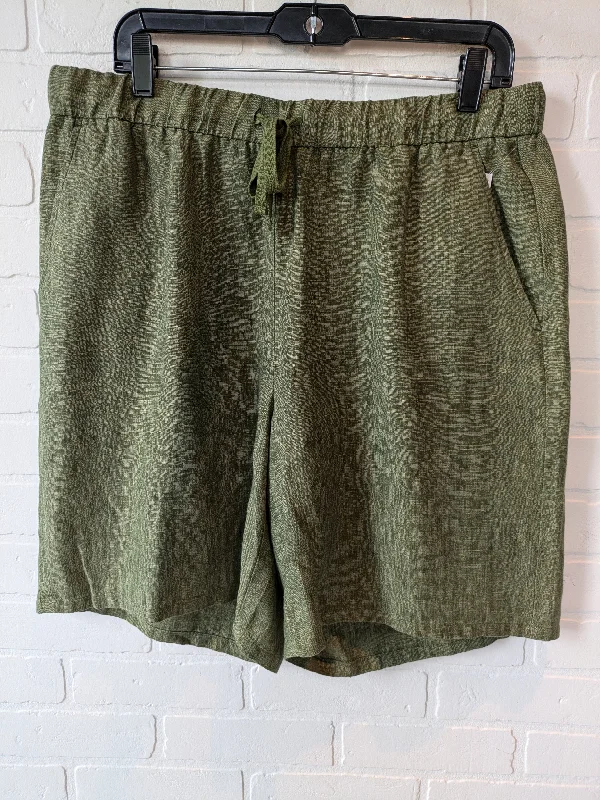 Lazy Style Shorts By Eileen Fisher In Green, Size: 12