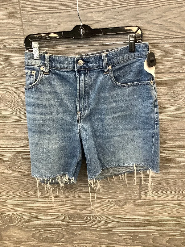 Classic And Versatile Shorts By Everlane In Blue Denim, Size: 14
