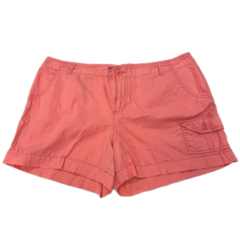 Versatile Comfort Shorts By French Cuff In Coral, Size: 16
