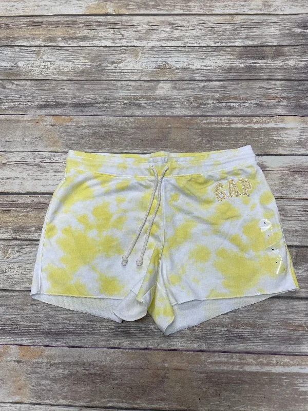 Relaxed Fits Shorts By Gap In White & Yellow, Size: L