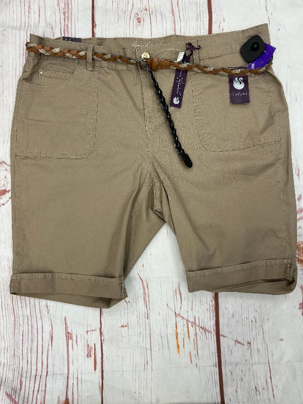 Elegant Outline Shorts By Gloria Vanderbilt In Brown, Size: 18