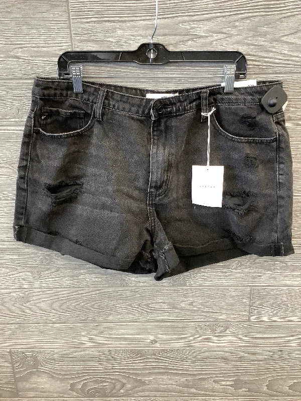 Personalized Wear Shorts By Kancan In Black Denim, Size: 18