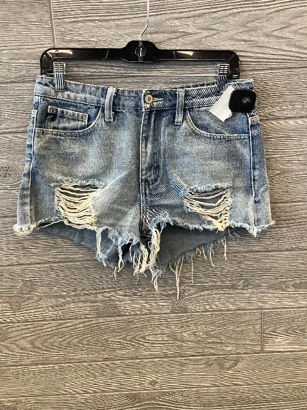 Luxury Style Shorts By Kancan In Blue Denim, Size: 2