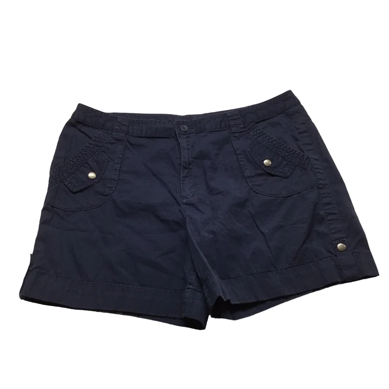 Weekend Wear Shorts By Kim Rogers In Navy, Size: 16