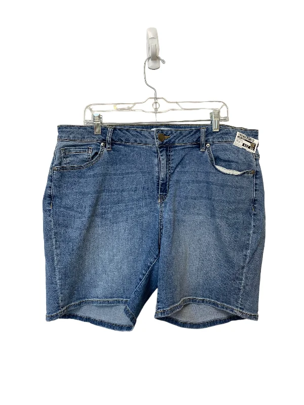 Minimalism Shorts By Lane Bryant In Blue Denim, Size: 18