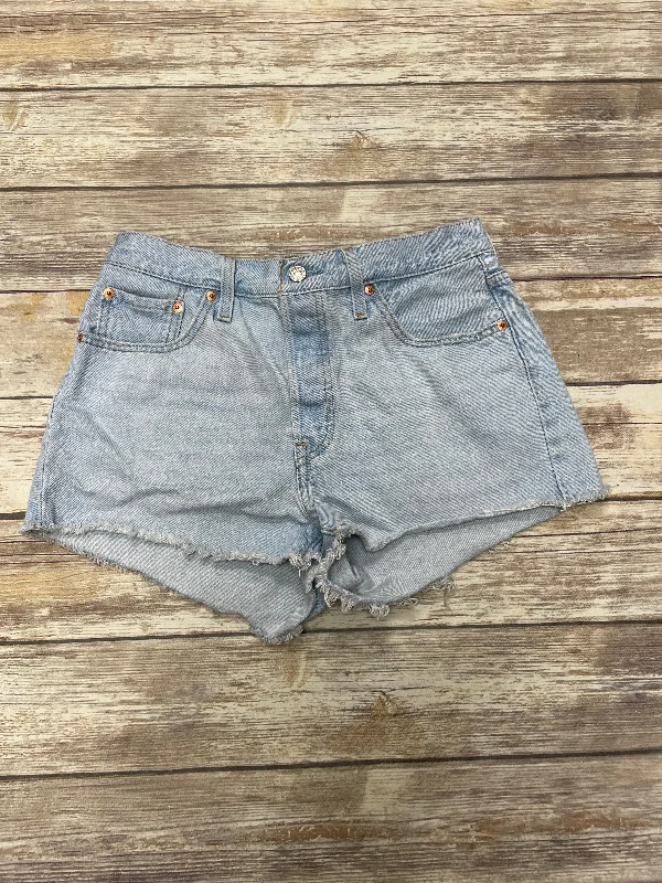 Layered Style Shorts By Levis In Blue Denim, Size: 8