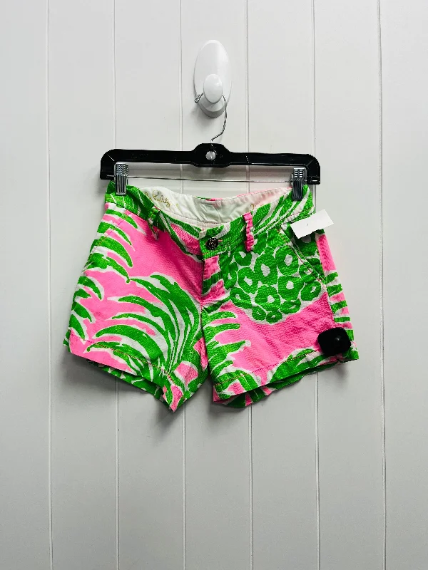 Romantic Temperament Shorts By Lilly Pulitzer In Green & Pink, Size: 0