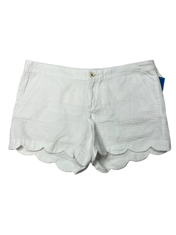 Fashionable Comfort Shorts By Lilly Pulitzer In White, Size: 14