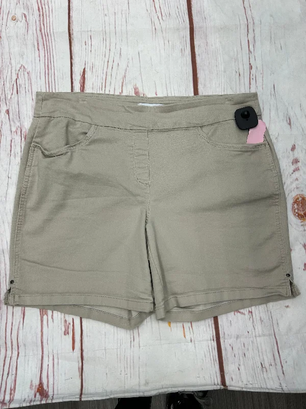 Exclusive Customization Shorts By Liz Claiborne In Khaki, Size: 14