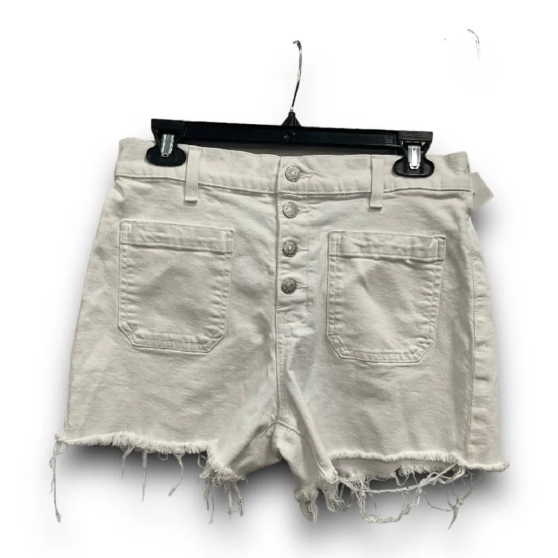 Sporty Elegance Shorts By Madewell In White Denim, Size: 8