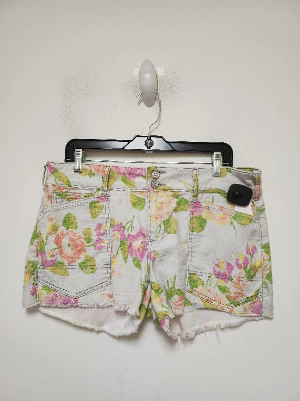 Minimal Style Shorts By Pilcro In Floral Print, Size: 8