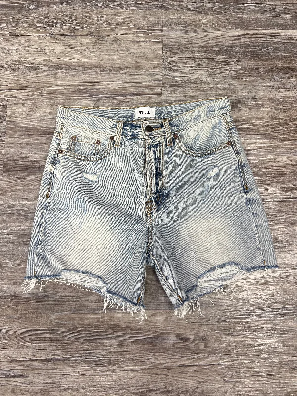 Sporty Comfort Shorts By Pistola In Blue Denim, Size: 2