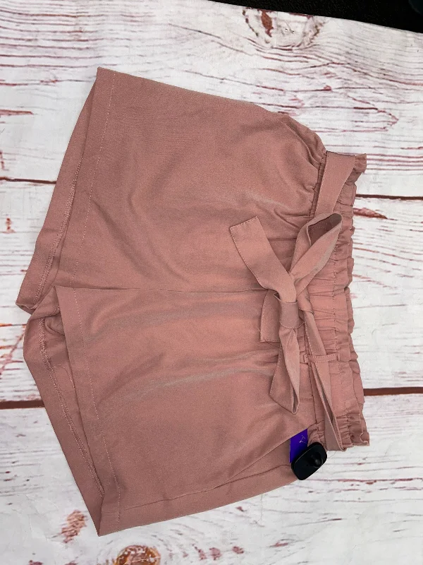 Relaxed Style Shorts By Revamped In Pink, Size: L