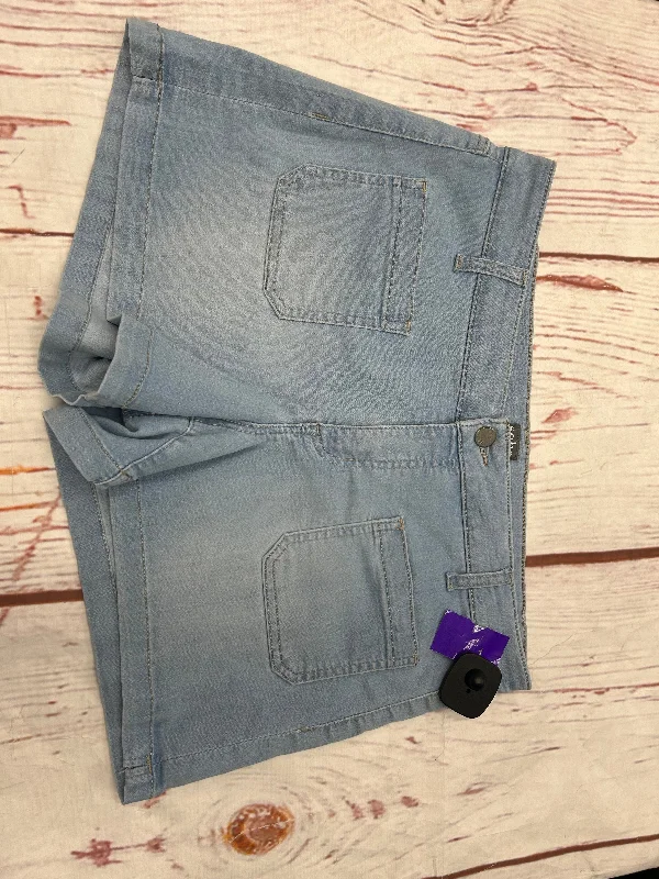 Stylish Fit Shorts By Soho Design Group In Denim Blue, Size: 10