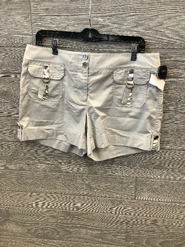 Fashion Style Shorts By White House Black Market In Grey, Size: 12