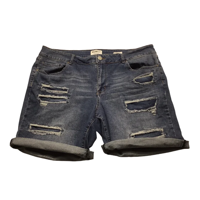 Easygoing Style Shorts By William Rast In Blue Denim, Size: 18