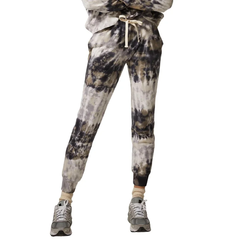 Everyday Chic Spiral Tie Dye Joggers In Neptune/Grey