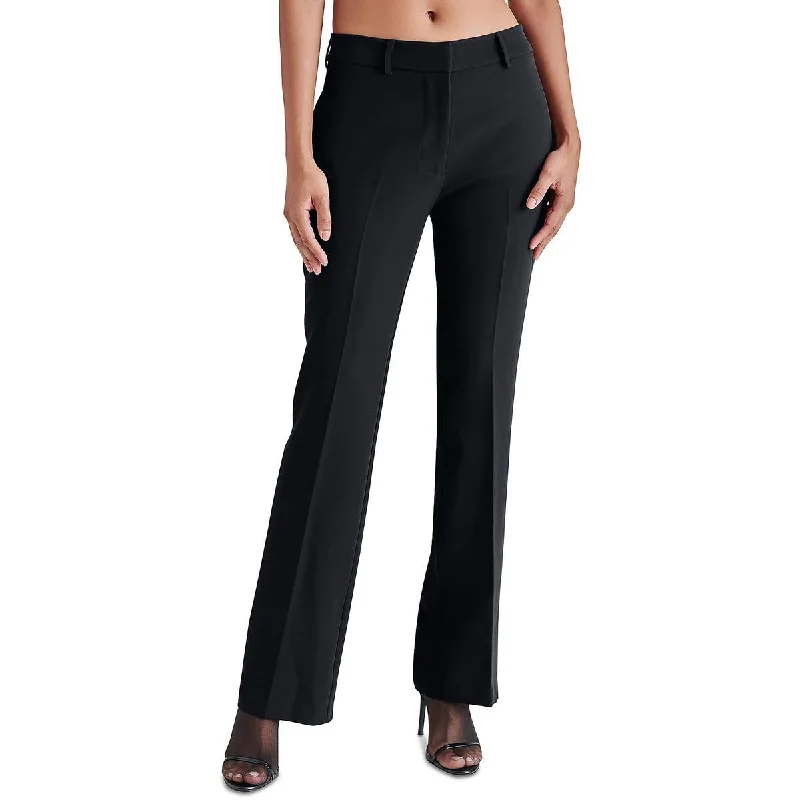 Practical Style Steve Madden Womens Crepe Mid Rise Straight Leg Pants