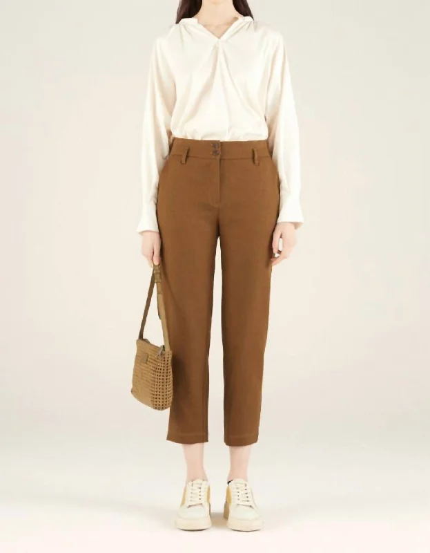Versatile Casuals Straight Trousers In Bronze