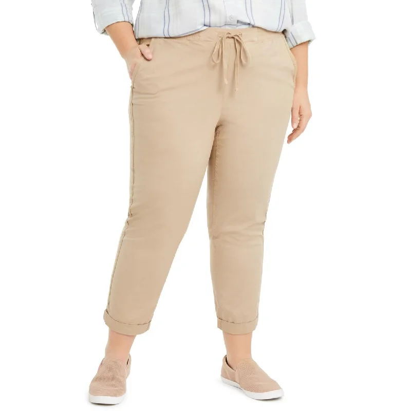 Style & Co. Womens Plus Cropped Mid-Rise Ankle Pants