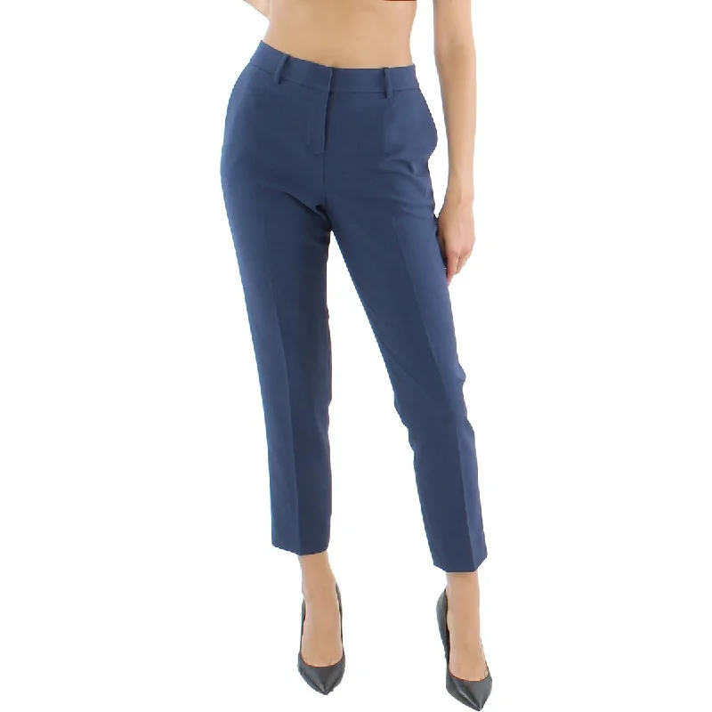 Classic Series Tahari ASL Womens Crepe Flat Front Trouser Pants