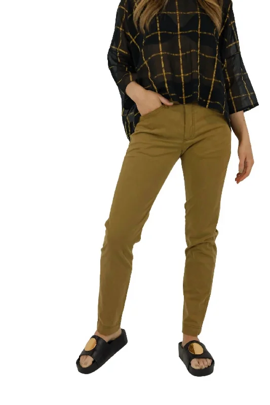 Cozy Shirts Tencel Straight Leg Pants In Seaweed